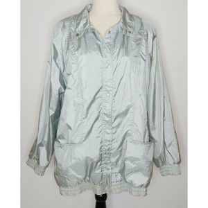 HABAND Windbreaker Jacket Silver 80's Retro Style